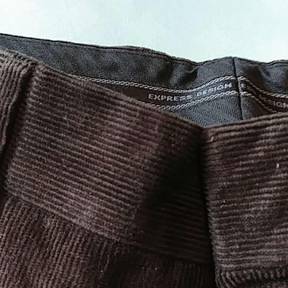 Express producer mens corduroy pants 34x30 dark brown - Picture 5 of 5